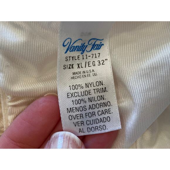 Vintage Vanity Fair Ivory Satin Slip Skirt, 11-717, Size XL - Picture 6 of 10